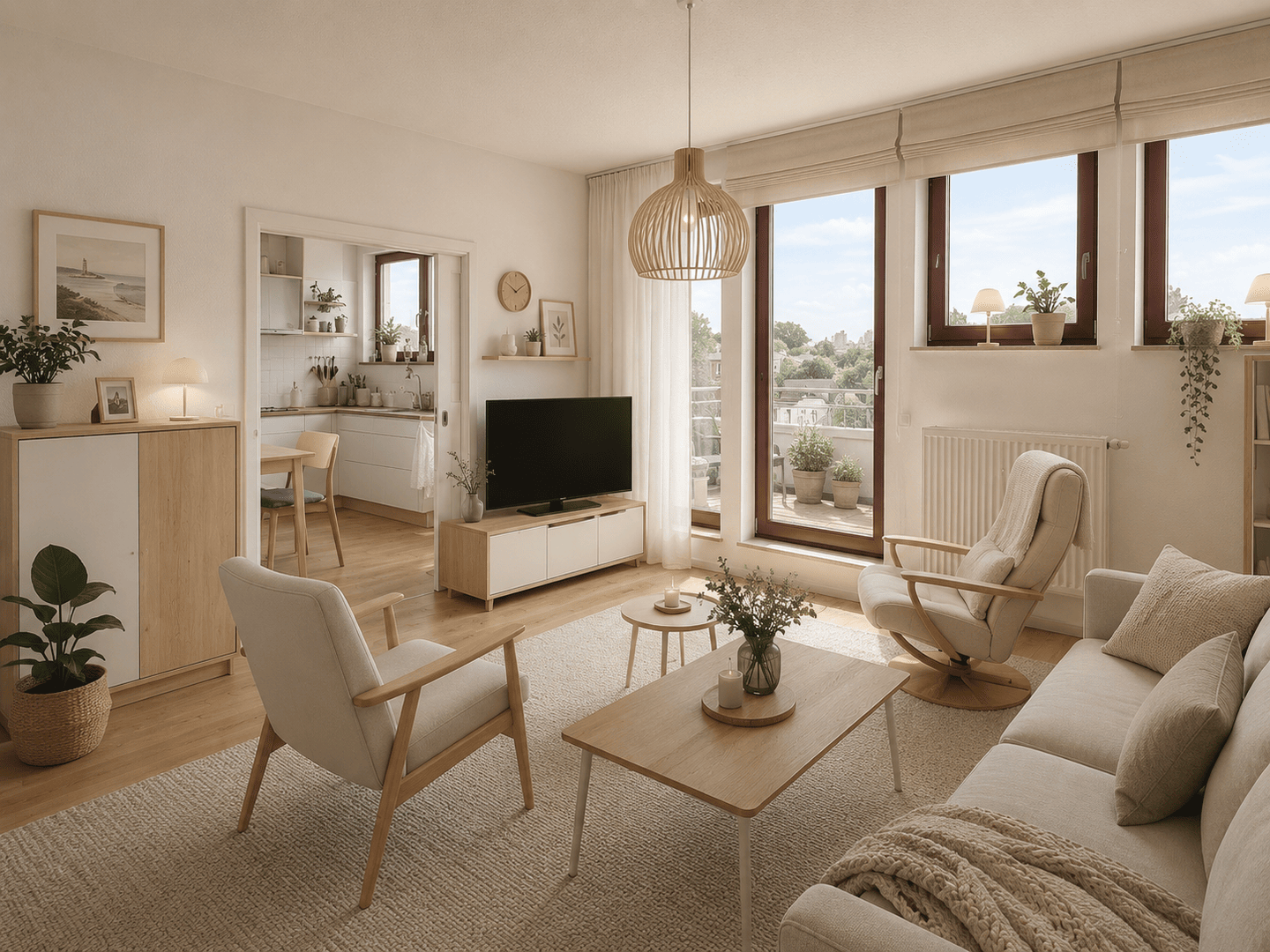 schöne 4- Raumwohnung mit Dachterrasse, Vollbad mit Eckbadewanne und Laminat – Rostock – Vorschaubild 2