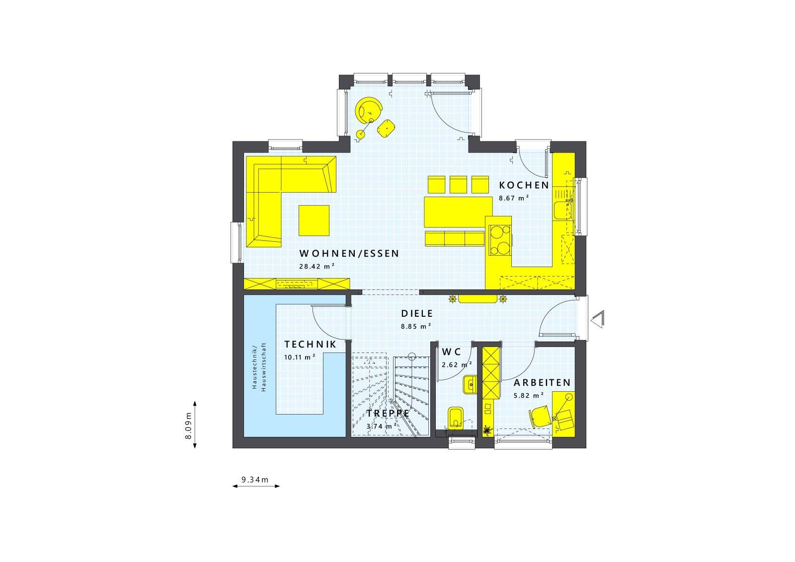 Ein Ort, der Wohlgefühl und Geborgenheit ausstrahlt. Die Stadtvilla Sunshine 125 mit 2 Kinderzimmern, Homeoffice! Grundstück erschlossen – Magdeburg – Vorschaubild 2