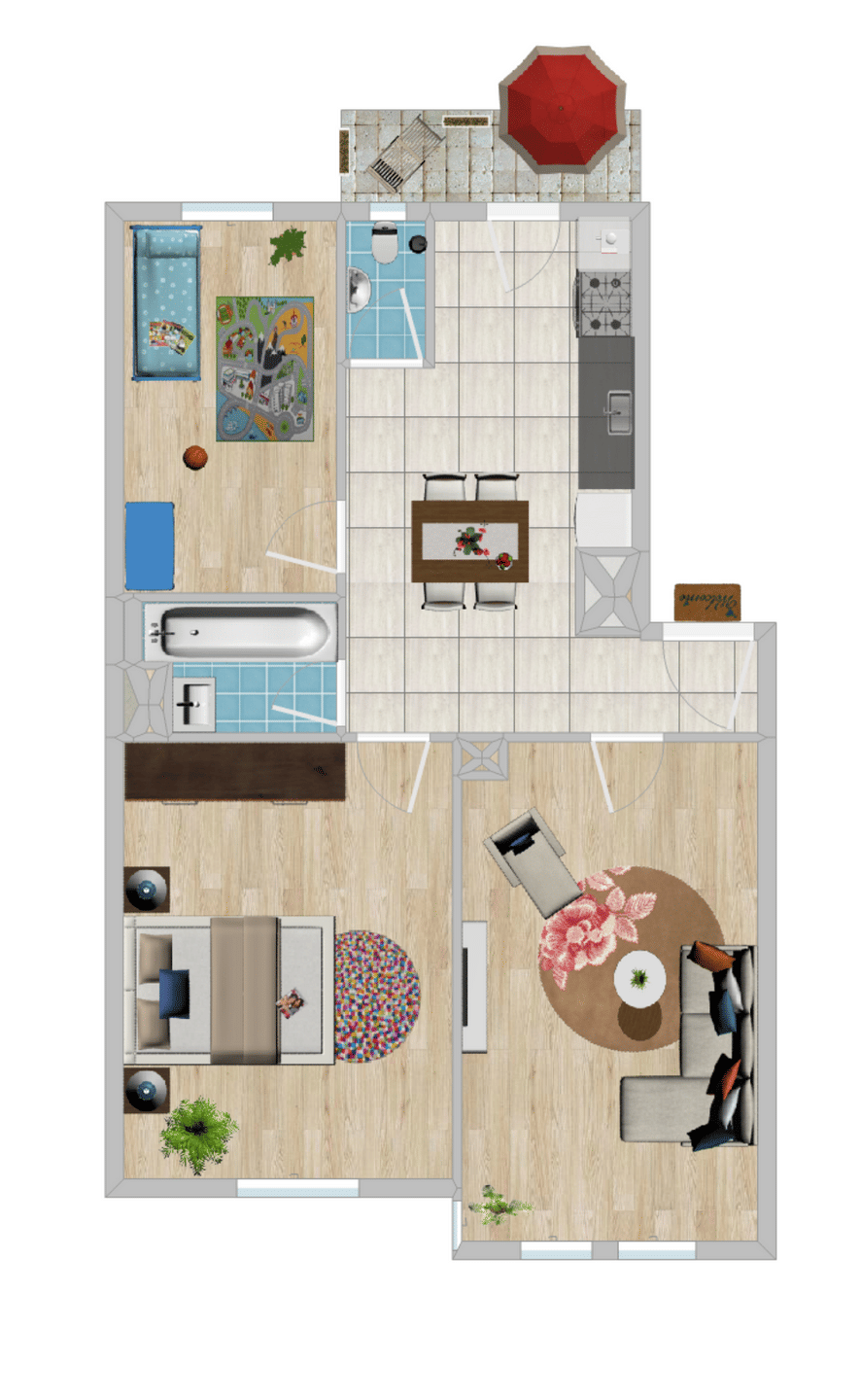 Freie moderne 3-Zi.-Altbauwohnung in Nürnberg nähe Opernhaus – Nürnberg – Vorschaubild 2