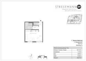 1 Zimmer-Wohnung Neubau-Erstbezug – 60599 Frankfurt am Main – Vorschaubild 2