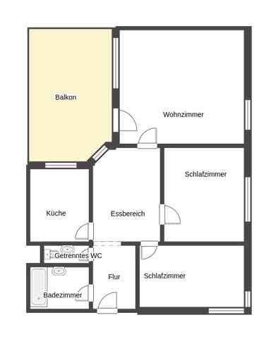 Gelegenheit! Renovierte 3 - Zimmer Wohnung mit Balkon – Ingolstadt – Vorschaubild 3