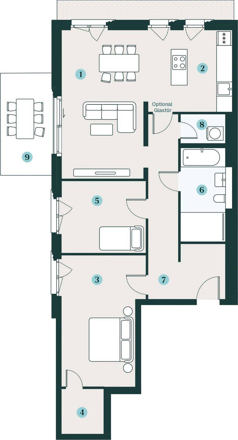 Helle 3-Zimmer-Wohnung mit freundlicher Wohnatmosphäre – Dresden – Vorschaubild 2