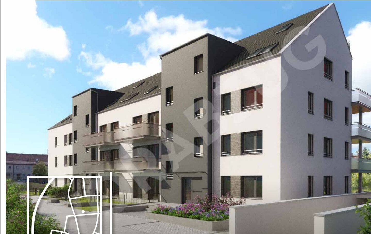 Moderne provisionsfreie 2-Zimmer-Wohnung in Fürth im jungen Neubau – Fürth – Vorschaubild 9
