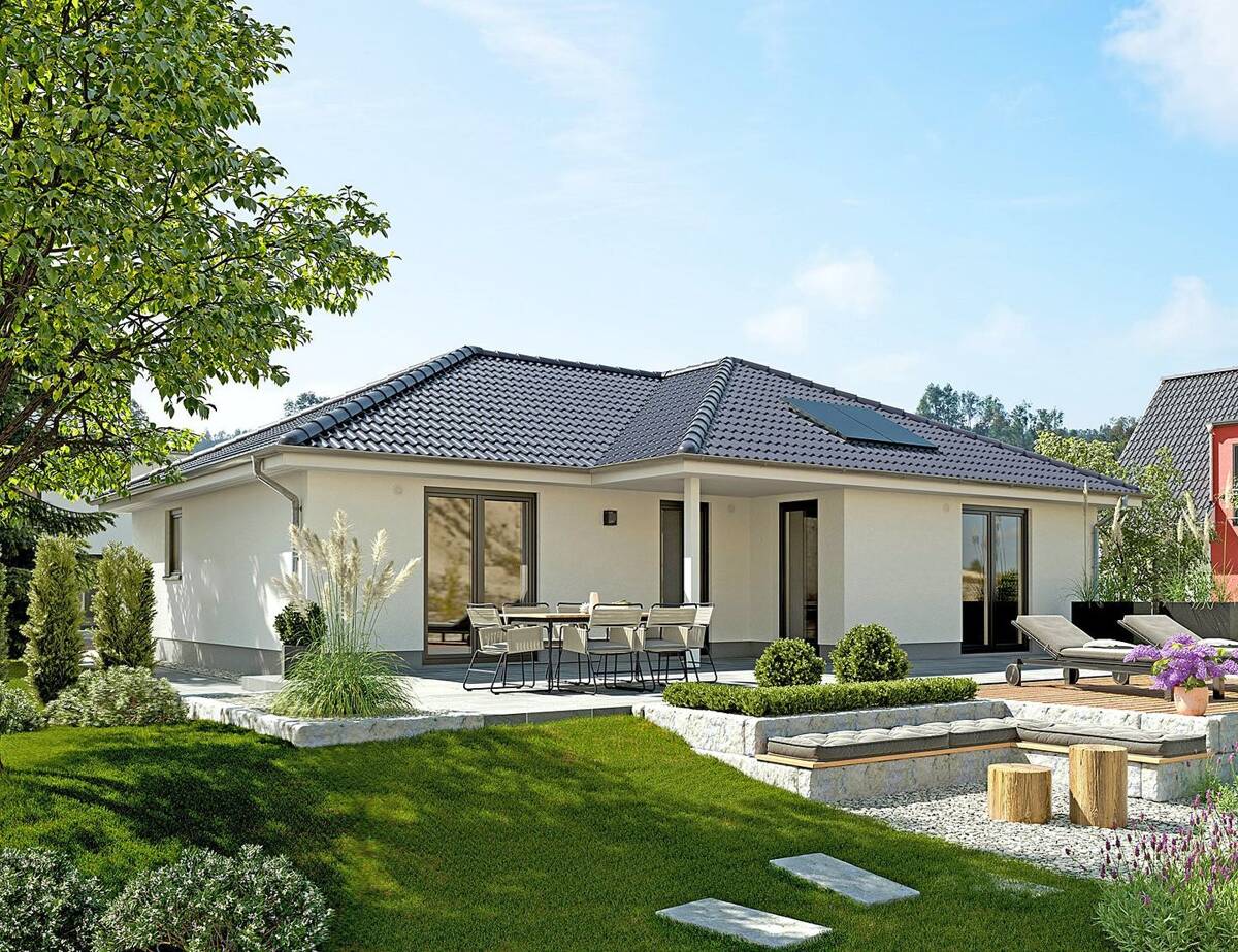 Exklusiver Winkelbungalow: Barrierefreier Wohntraum auf 108 m² mit modernstem Energiekonzept – 1324 Dresden – Bild 1 von 9