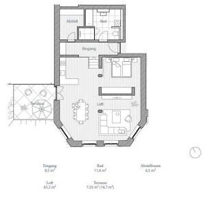 *exklusive Wohnung in dem historischen Saal des bekannten Lahmann-Sanatoriums am Weißen Hirsch* – 1324 Dresden – Vorschaubild 2