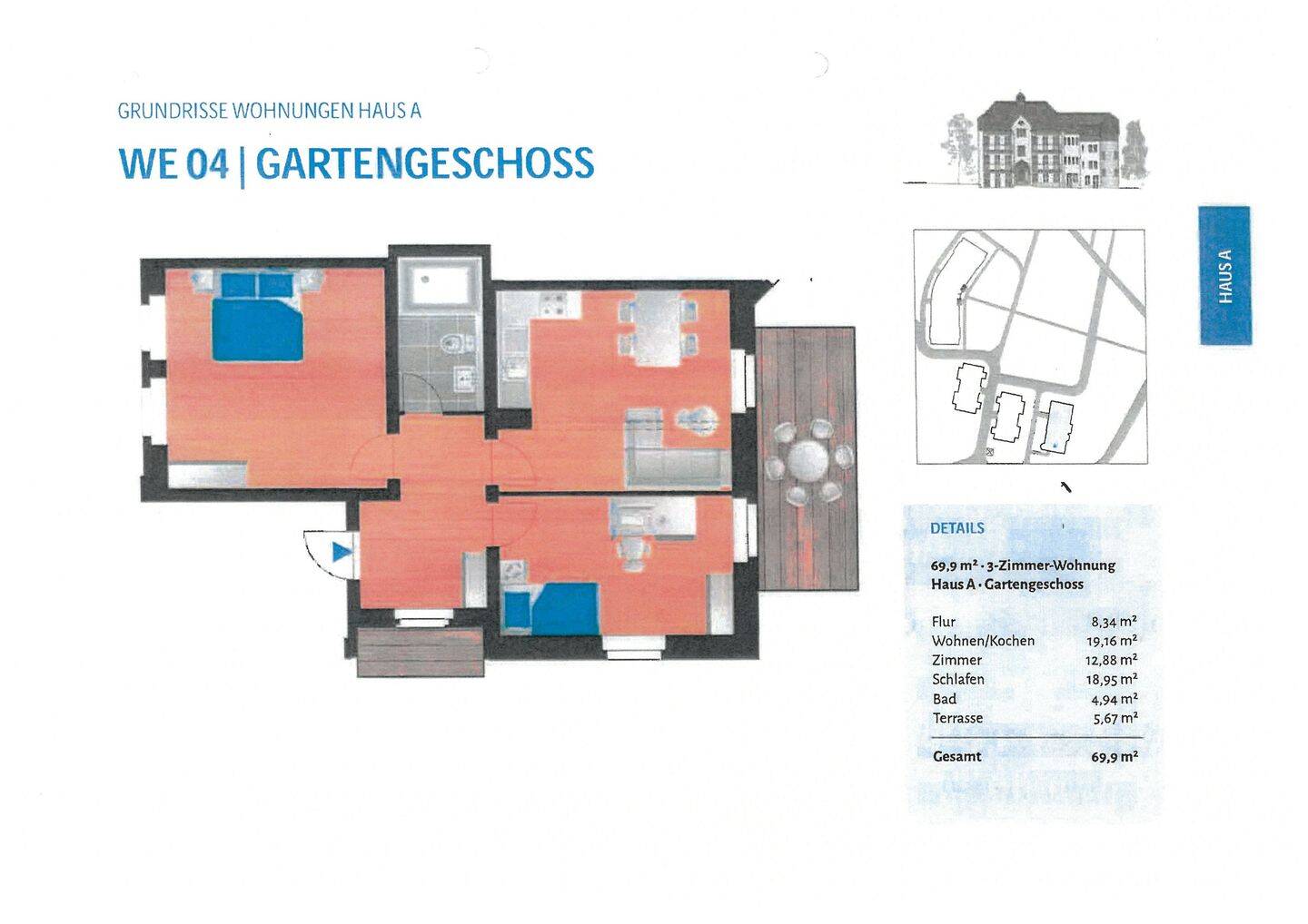 3 - Raumwohnung in Freital mit Terrasse – Freital – Vorschaubild 2
