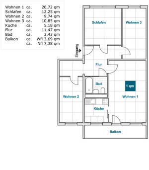 Herrliche 3-Zimmer-Wohnung mit Balkon! – 1169 Dresden – Vorschaubild 2