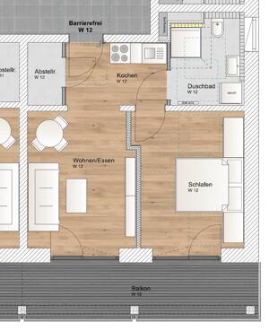 2 Zimmer OG Wohnung mit Südbalkon