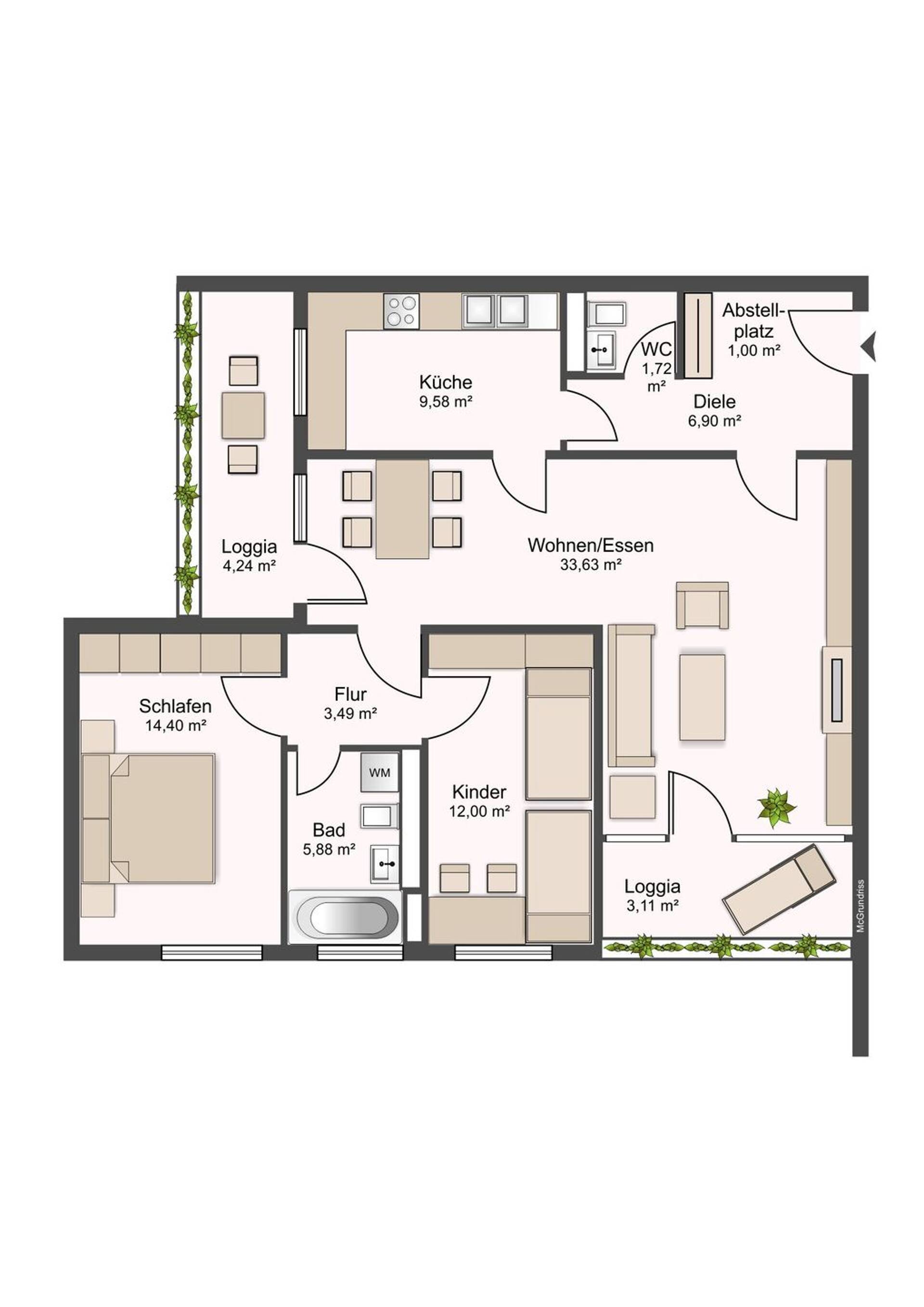 Erdgeschosswohnung in 50858 Köln mit 96 m² kaufen