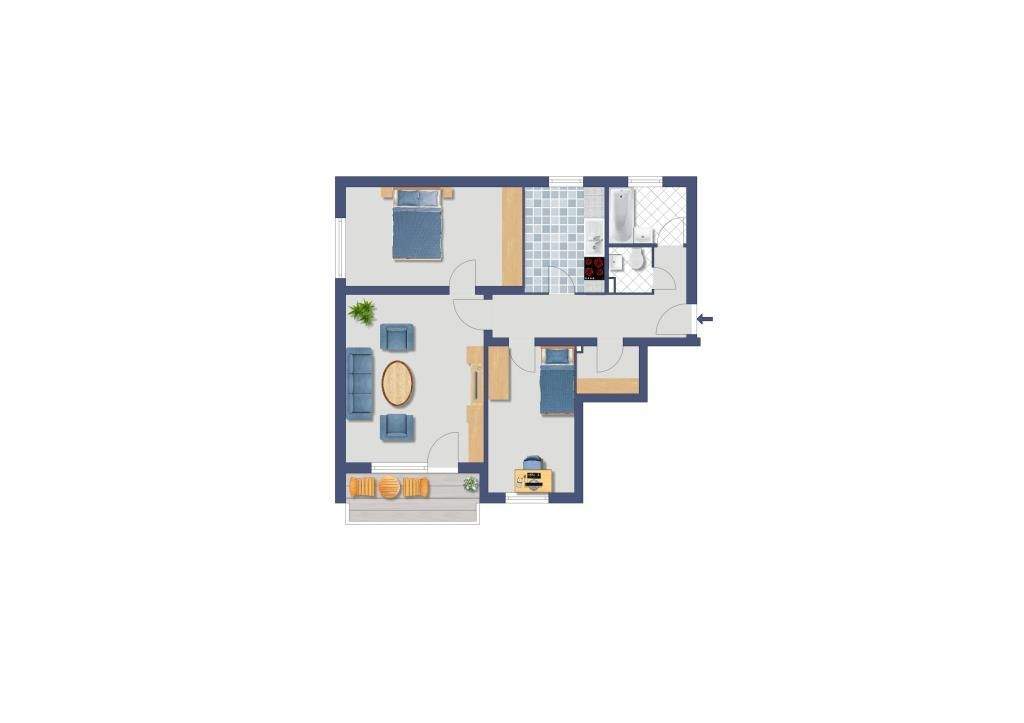 leere 3-Zi. Wohnung in Wiesbaden-Delkenheim – Wiesbaden – Vorschaubild 4