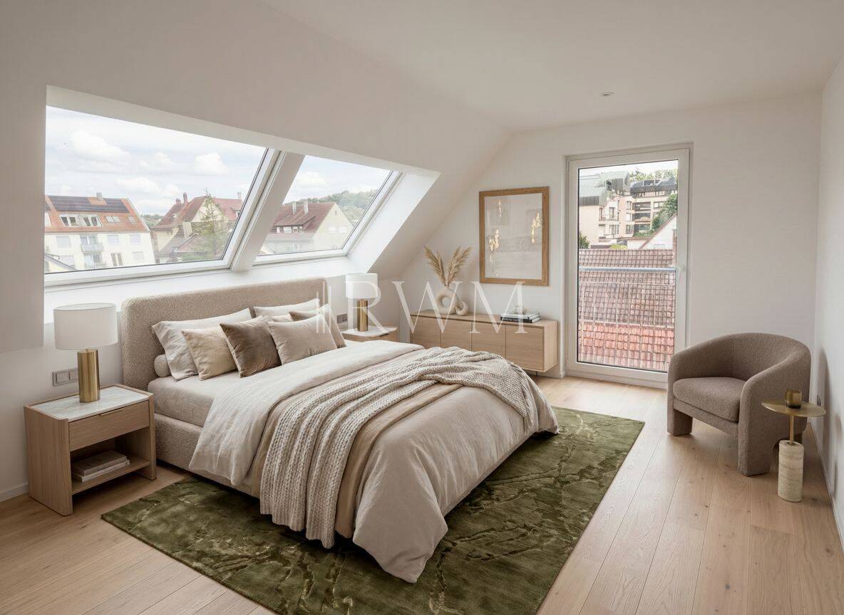 ENERGIEEFFIZIENTER NEUBAU - FEUERBACH Zentral gelegene 3-Zimmer-Wohnung mit Balkon, Loggia & Garage – Stuttgart – Vorschaubild 5