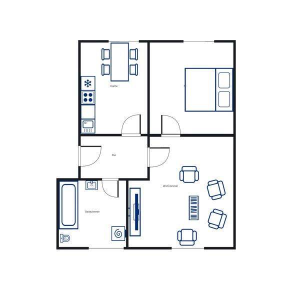 Smarter Wohnen: günstig geschnittene 2-Zimmer-Wohnung – Kassel – Vorschaubild 2
