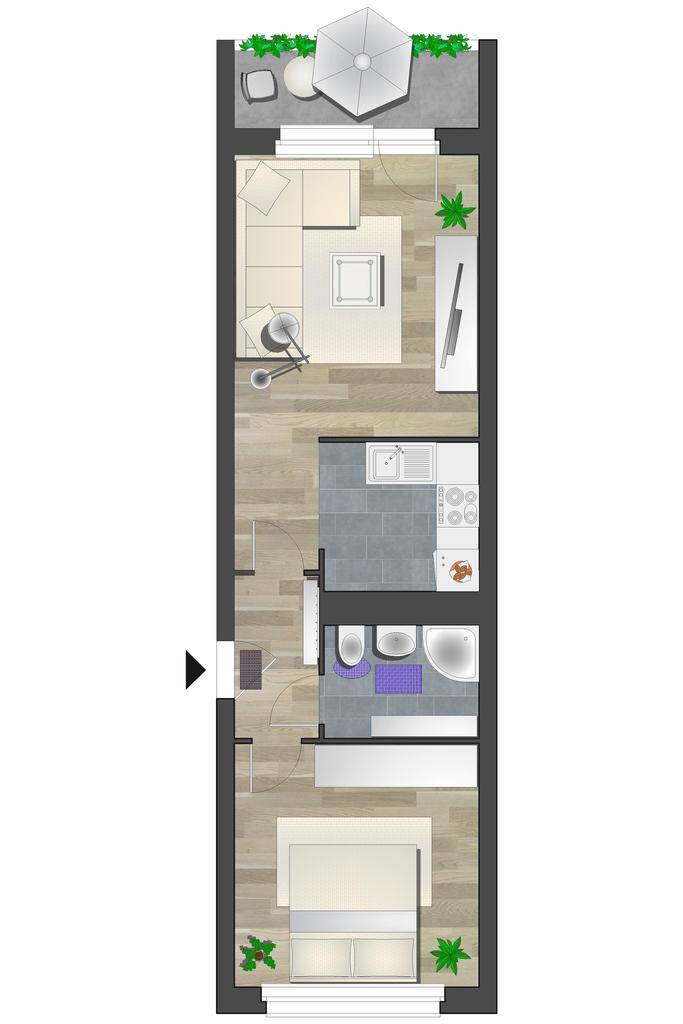 Bezugsfertige 2-Raum-Wohnung mit Balkon – Chemnitz – Vorschaubild 4