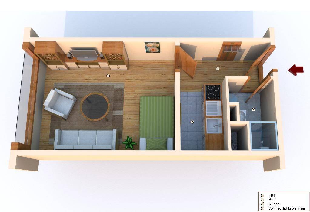 1-Zimmerwohnung mitten im Zentrum – Leipzig – Vorschaubild 4