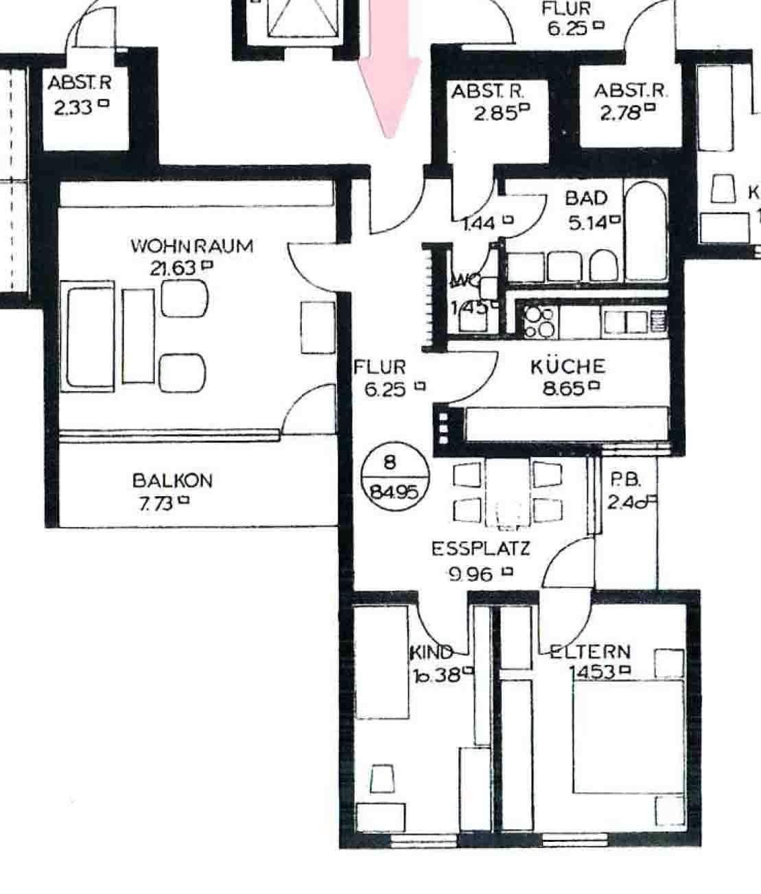 Großzügige 3,5-Zimmer-Wohnung mit 2 Balkonen, Regensburg-West