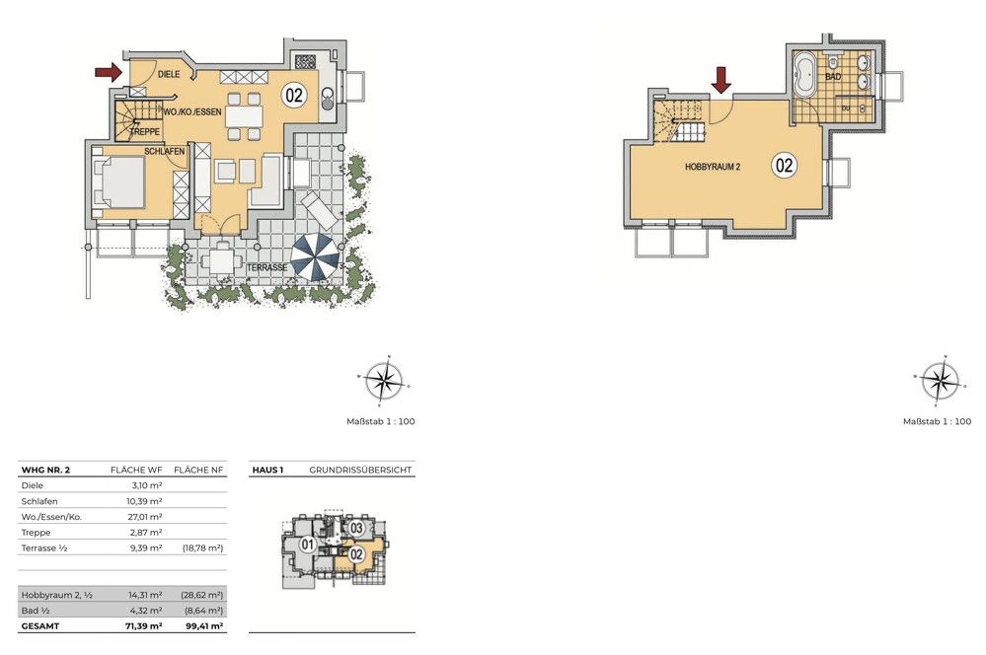 Terrassenwohnung in 82140 Olching mit 71,39 m² kaufen
