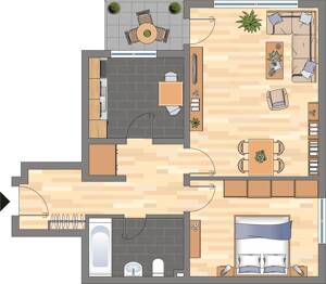 Altengerecht wohnen - modernisierte Balkonwohnung sucht neuen Mieter – 47178 Duisburg – Vorschaubild 2