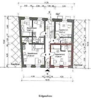 Frei ab 01.10.2026 / Appartement im Erdgeschoss (Hochparterre) mit Pantryküche / Dusche – 54290 Trier – Vorschaubild 3