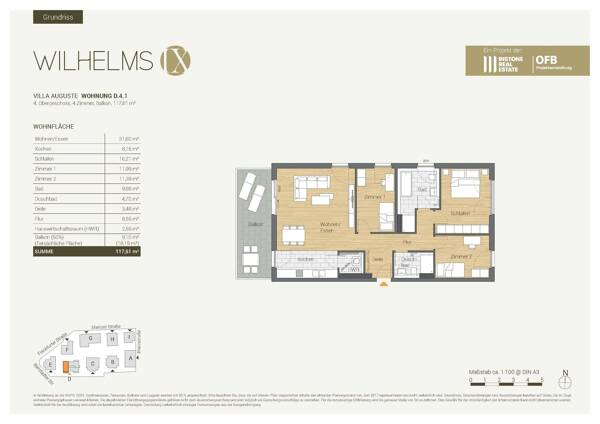Etagenwohnung in 65189 Wiesbaden mit 117,61 m² kaufen