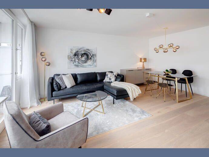 Möbliert: Helle 2-Zimmer Wohnung mit großem Westbalkon – München – Vorschaubild 2