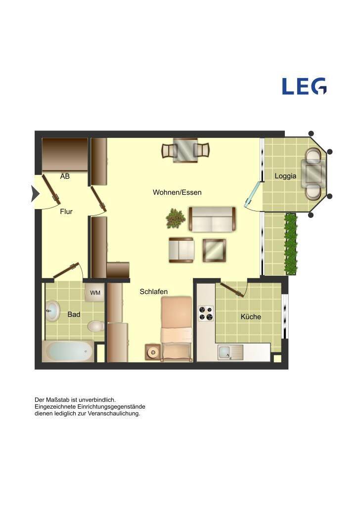 Singles aufgepasst! Gut angebundene 1-Zimmer-Wohnung – Wuppertal – Vorschaubild 2