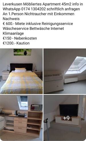 €750.- Miete + €1200.- Kaution – 51373 Leverkusen – Vorschaubild 2