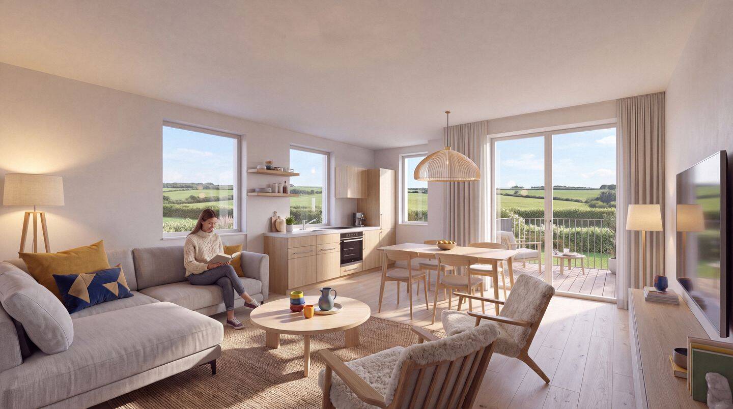 Moderne QNG 2-ZI Neubauwohnung mit Balkon 1.OG - hohe Steuervorteile & KfW Finanzierung ab 1.60% p.a