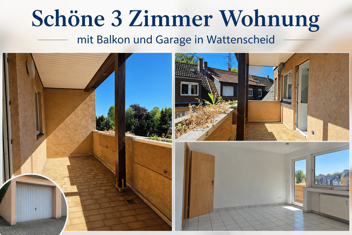 Gemütliche 3-Zimmer Dachgeschoss-Wohnung mit Balkon und Garage...