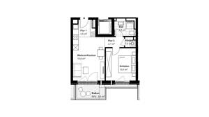 2-Zimmer-Wohnung mit Balkon