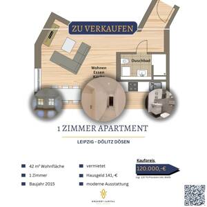1 Zimmer Apartment in einem 2015 saniertem Altbau