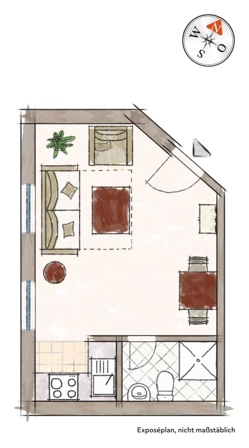 Vermietetes 1-Zimmer-Apartment in der Erlanger Innenstadt – Erlangen – Vorschaubild 8