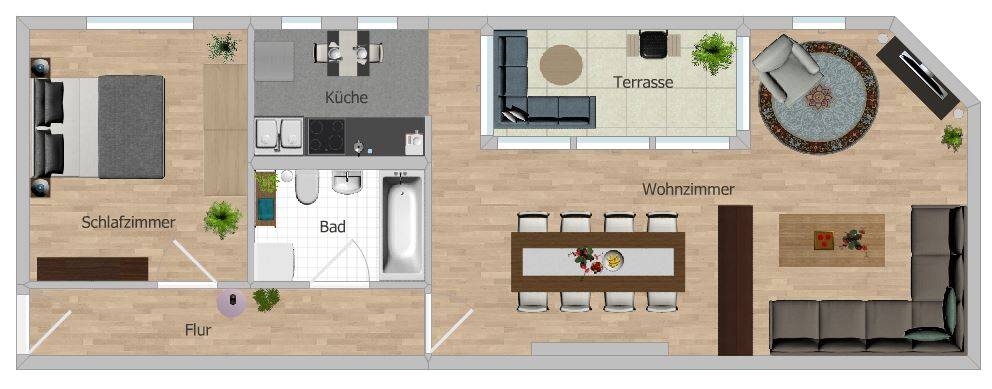 Helle 2-Zimmer-Wohnung mit Einbauküche und Dachterrasse in ruhiger und gepflegter & zentraler Lage in Magdeburg Alte Neustadt zu vermieten – Magdeburg – Vorschaubild 6
