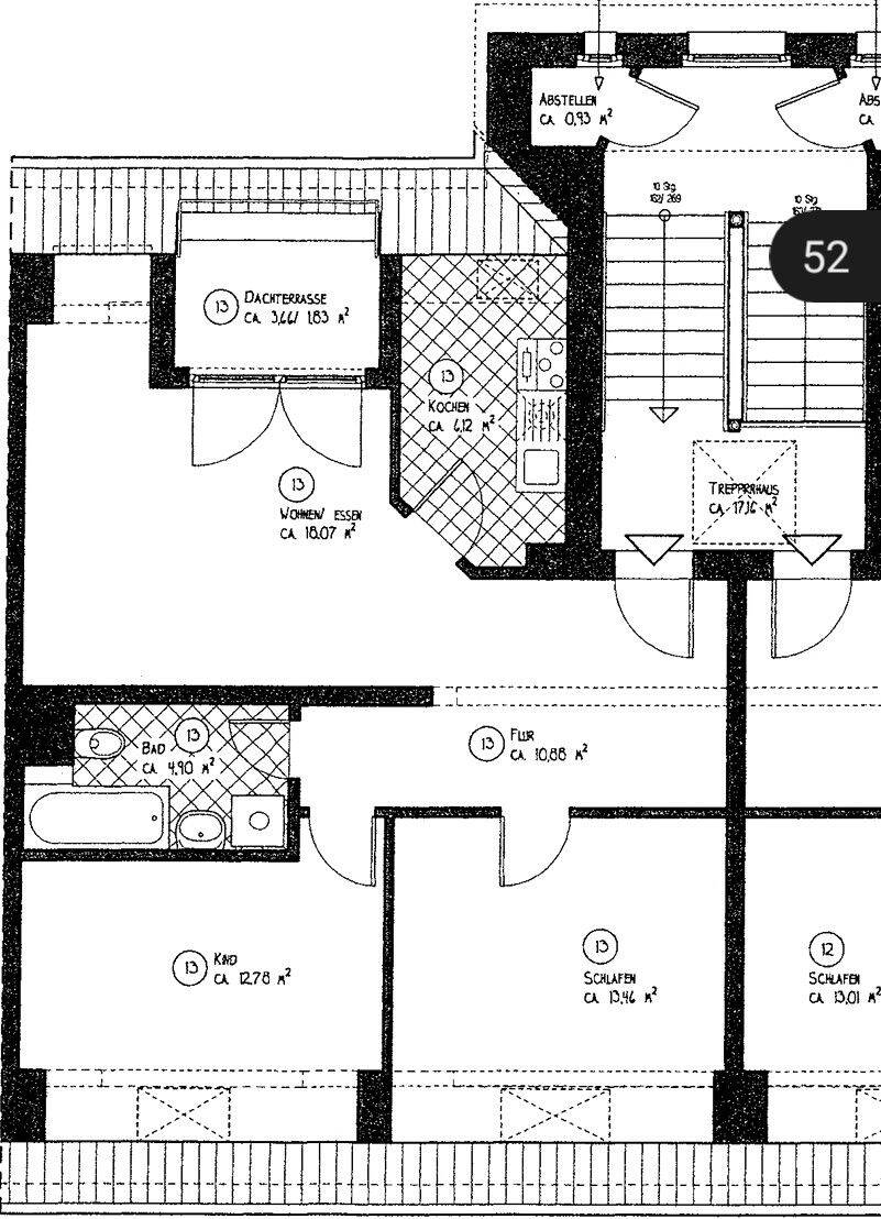 Charmante 3-Zimmer Dachgeschosswohnung mit Dachterrasse