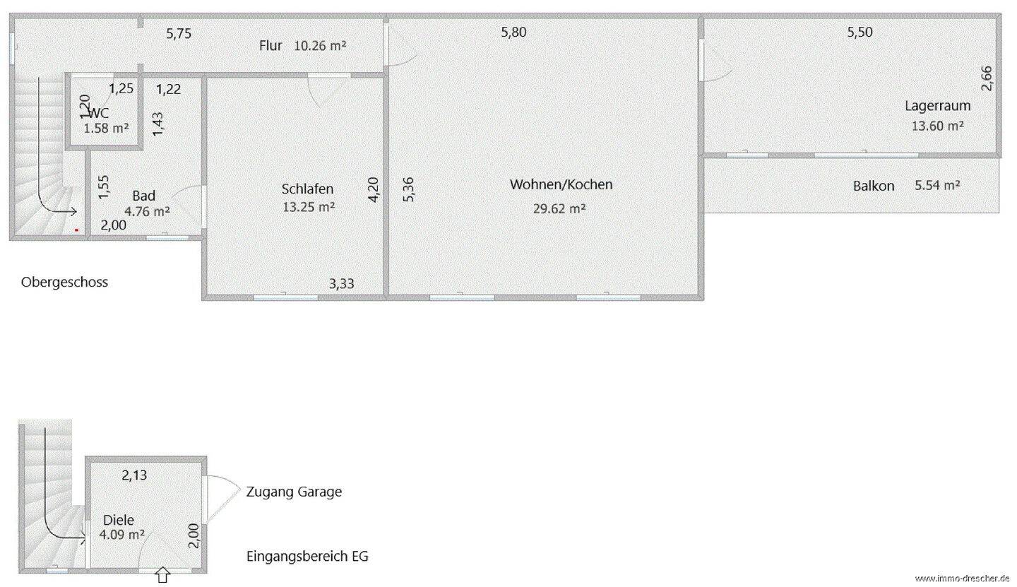 Ruhige 2 ZKB Wohnung direkt am St. Arnualer Markt – Saarbrücken – Vorschaubild 4
