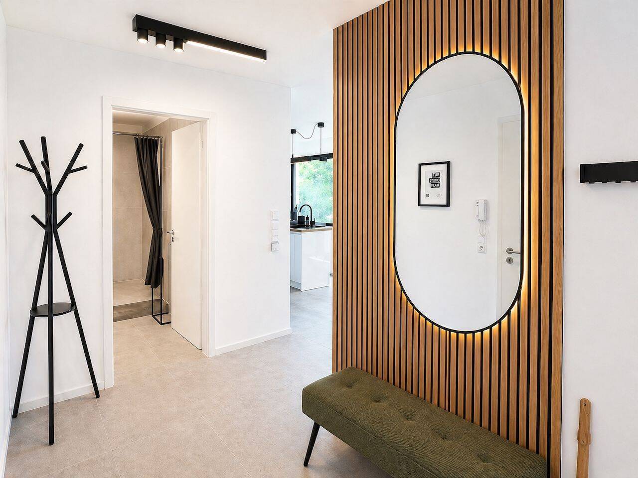 Hochwertig möblierte 2-Zimmer-Neubauwohnung mit Balkon, Stellplatz und Aufzug – Lübeck – Vorschaubild 9