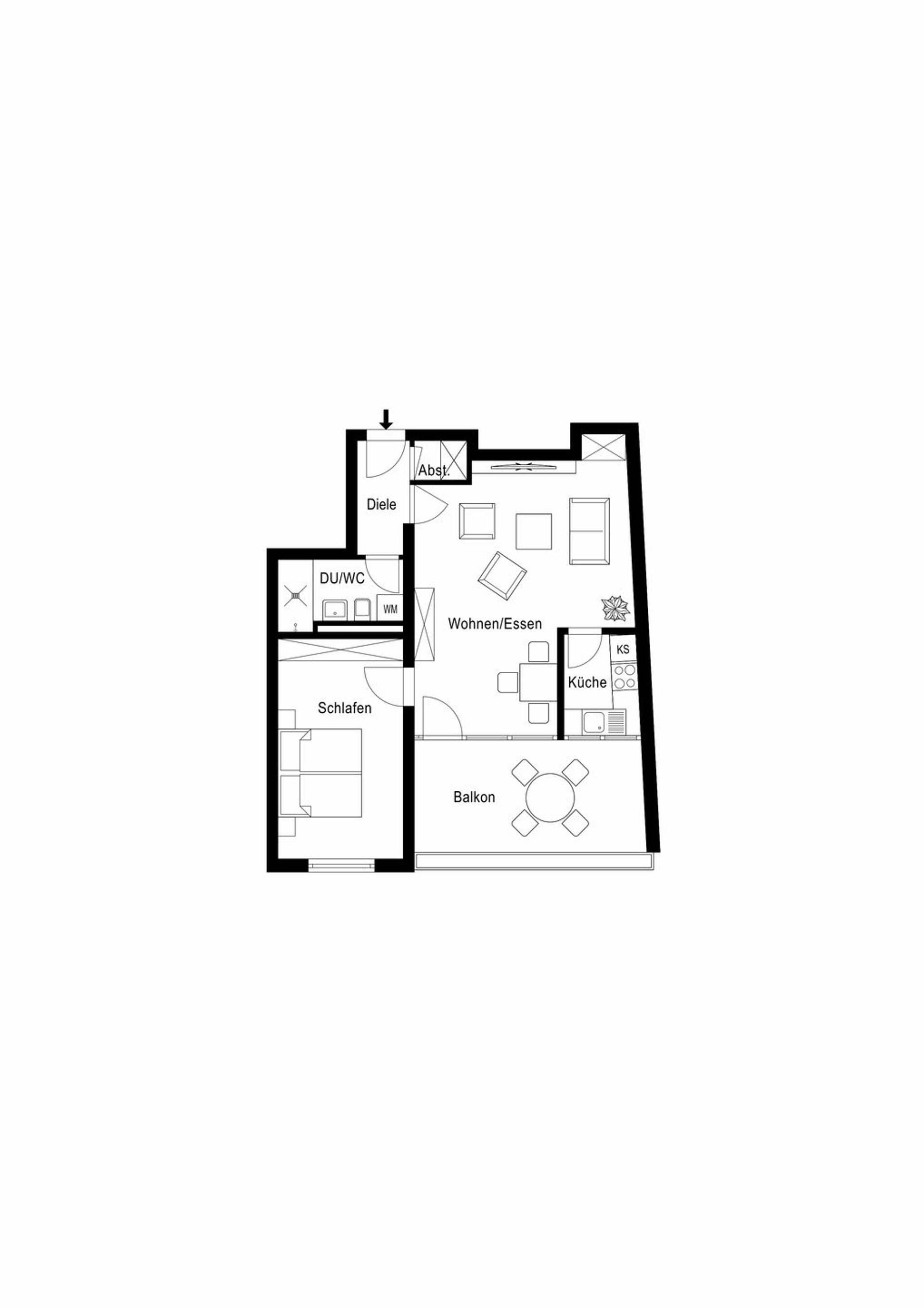 Etagenwohnung in 50735 Köln mit 57 m² kaufen