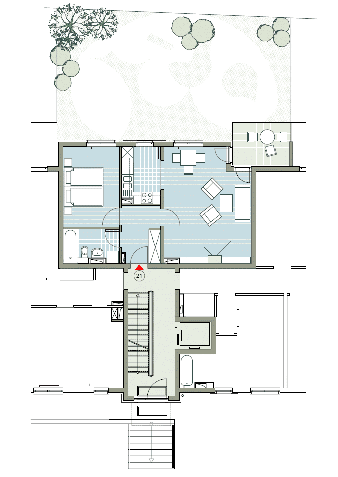 Neu sanierte 2-RW mit Terrasse und Garten zu vermieten!