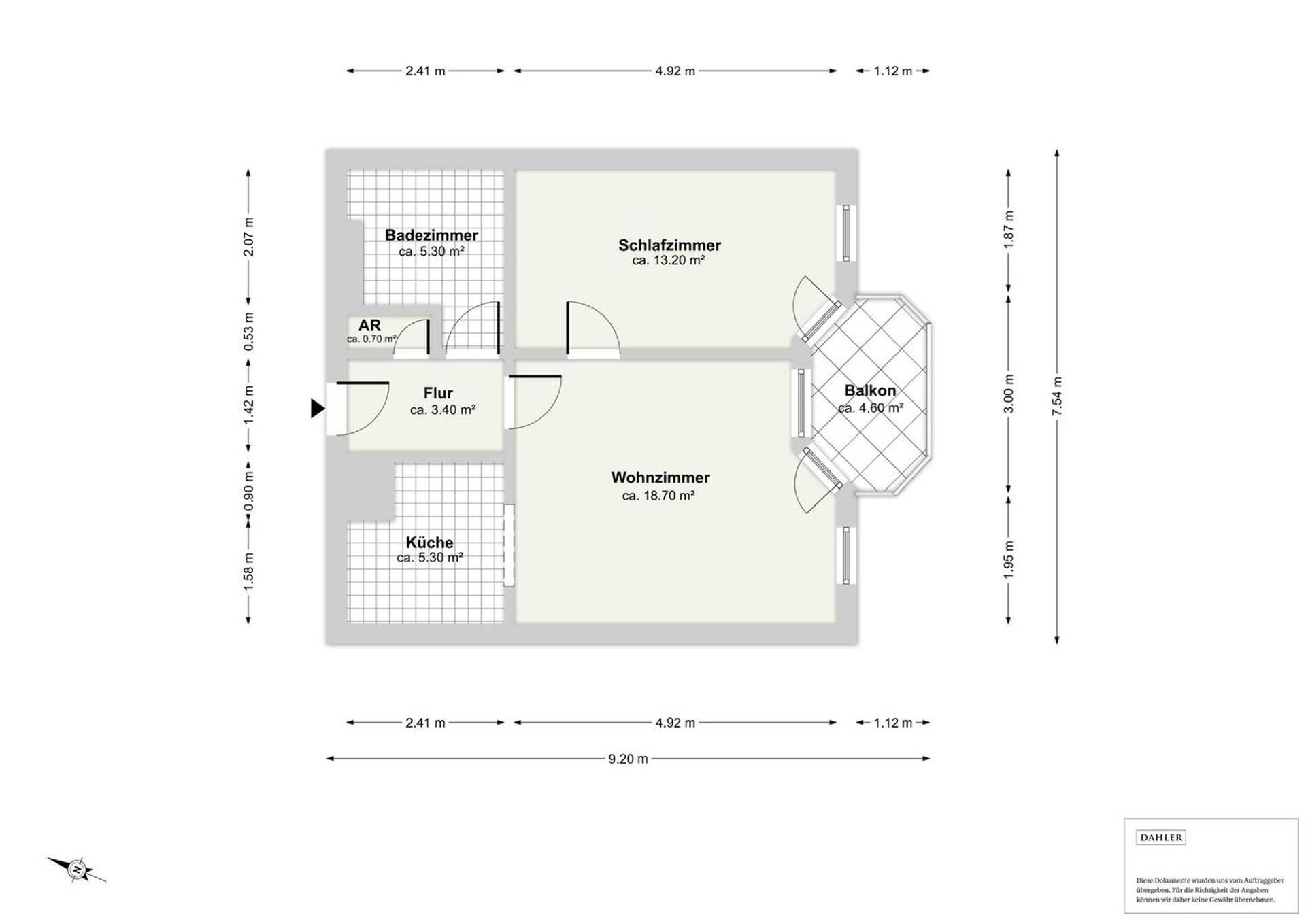 Etagenwohnung in 64293 Darmstadt mit 50,28 m² kaufen