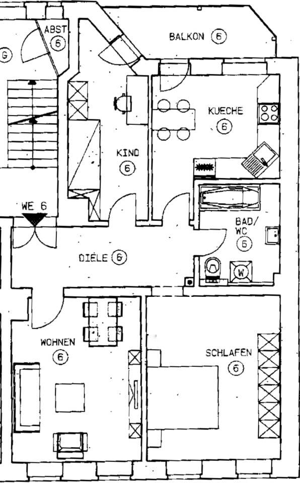 Die ist es! + Vermietete 3 Zimmer in Gohlis + Sonniger Westbalkon + Dunkles Laminat + Bad mit Wanne – Leipzig – Vorschaubild 6