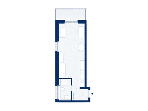 1-Zimmer-Apartment mit Terrasse zur Parkseite (B09) – 53129 Bonn – Vorschaubild 4