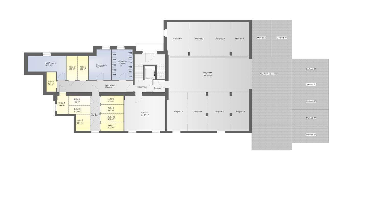 KfW-40 Neubau am Kaßberg – 100.000 € KfW-Darlehen ab 0,01 % möglich - Moderne 3-Zimmer-Wohnung mit Balkon in Chemnitz im beliebten Kaßbergviertel – Chemnitz – Vorschaubild 3