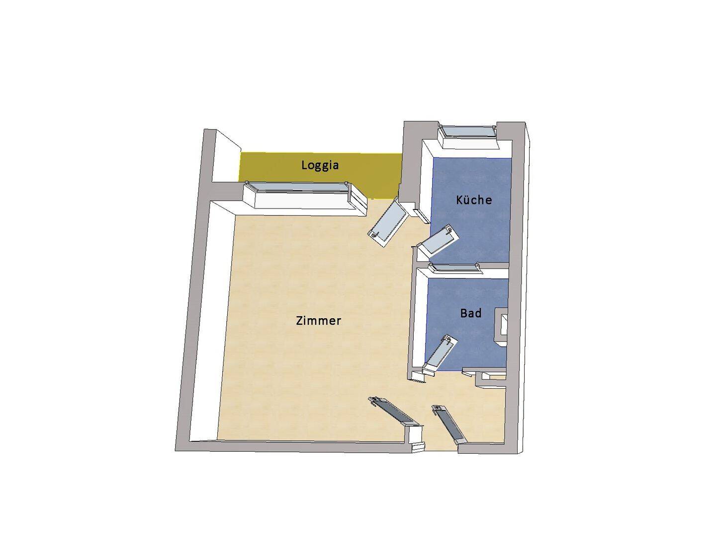 IMMOBERLIN.DE - Gepflegte Wohnung mit Westloggia & Tiefgaragenplatz in Ruhelage – Berlin – Vorschaubild 7