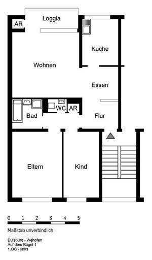 Modernisierte 3-Zimmer-Balkonwohnung mit Laminat in ruhigem 4-Parteien-Haus – 47169 Duisburg – Vorschaubild 2