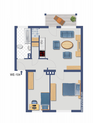 ACHTUNG SOMMERAKTION ! 2-Zimmer-Wohnung mit Balkon und großem Garten in D-Holthausen! – 40589 Düsseldorf – Vorschaubild 7