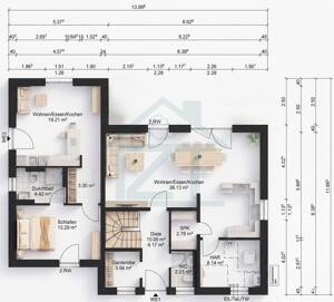 Mehrgenerationenvilla 130+41 m² inklusive 1.125 m² Grundstück in Ortsrandlage von Lützeroda bei Jena – 7751 Jena – Vorschaubild 2
