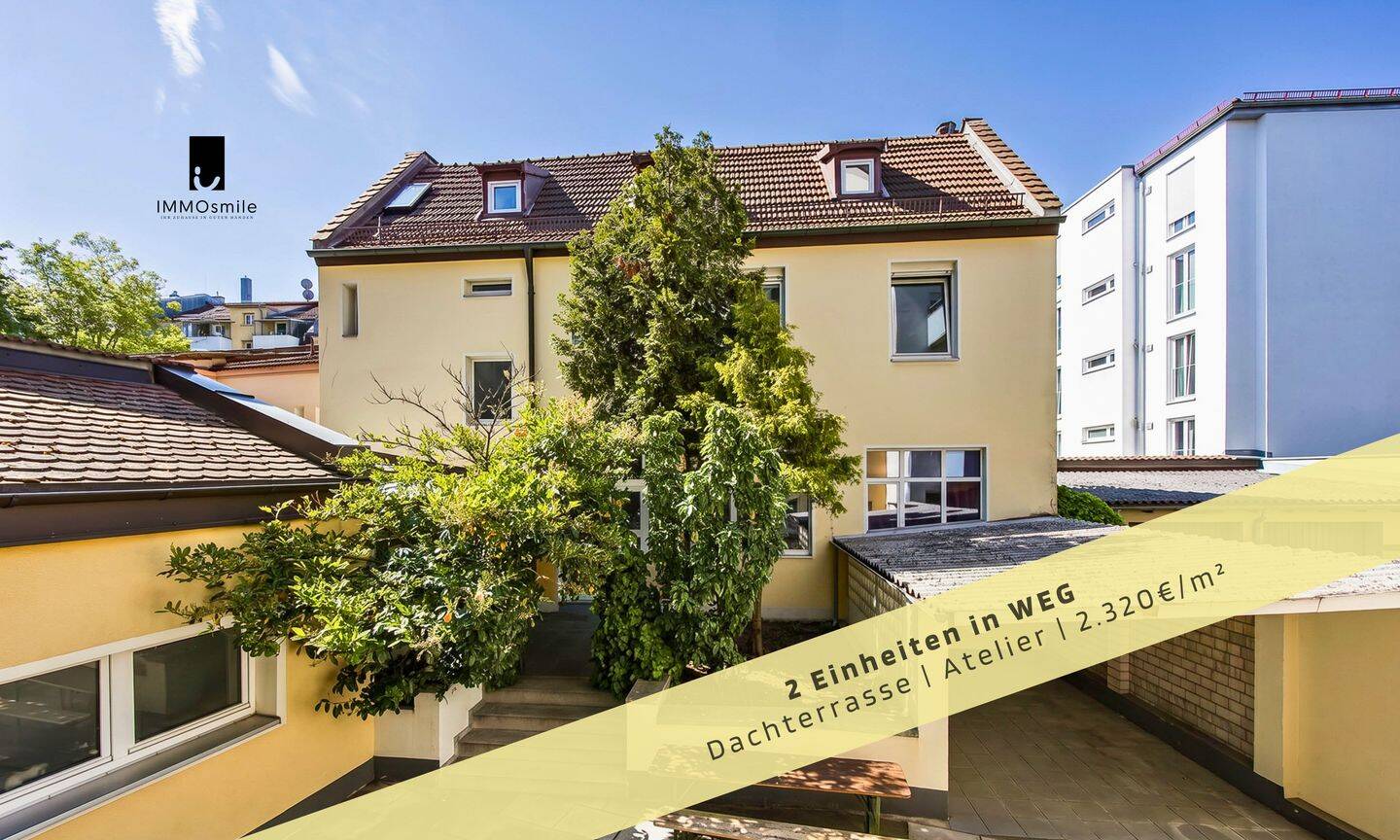 Hinterhaus mit 2-Wohneinheiten in urbaner Wohnlage der Nürnberger-Südstadt