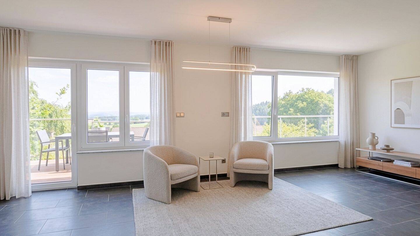 Haus im Grünen, 250 m vom S-Bahnhof entfernt - Optional: 62.5 m² grosser vermietbarer Raum für Kleingewerbe, Homeoffice, Büro o. dgl. – Lottstetten – Vorschaubild 2