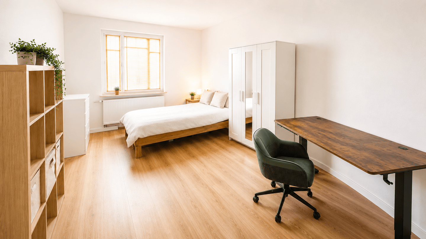 Einziehen & wohlfühlen: möbliertes Zimmer in renovierter 3er-WG mit 2 Bädern, inkl. Heizung, Strom & Internet
