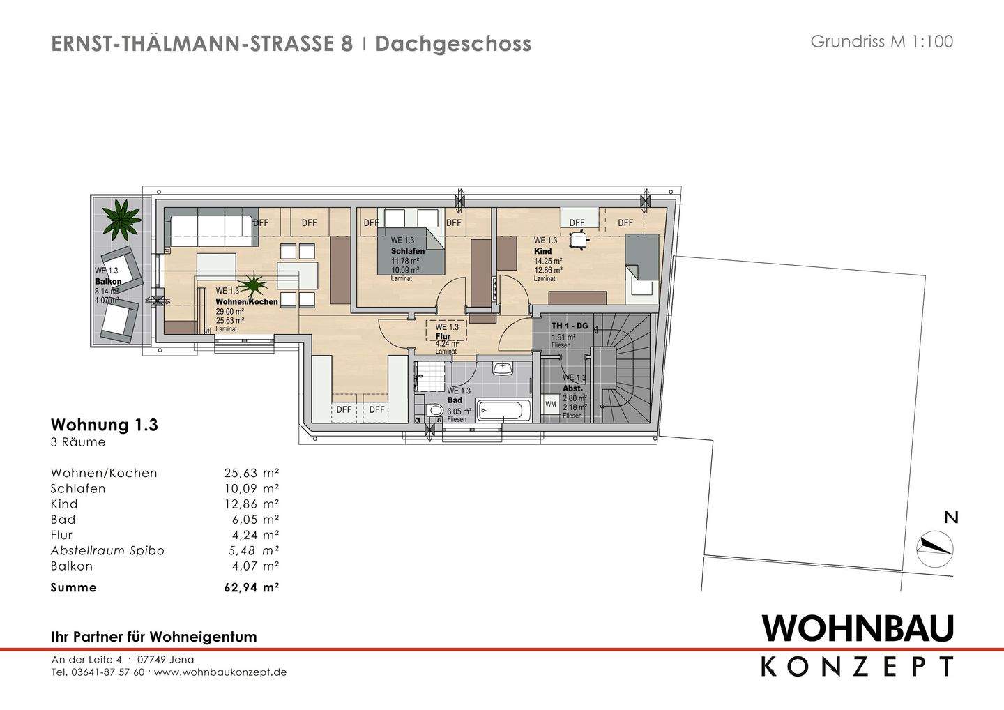 2- bis 3-Raum-Wohnungen im Wohnhof Lobeda-Altstadt – Jena – Vorschaubild 9