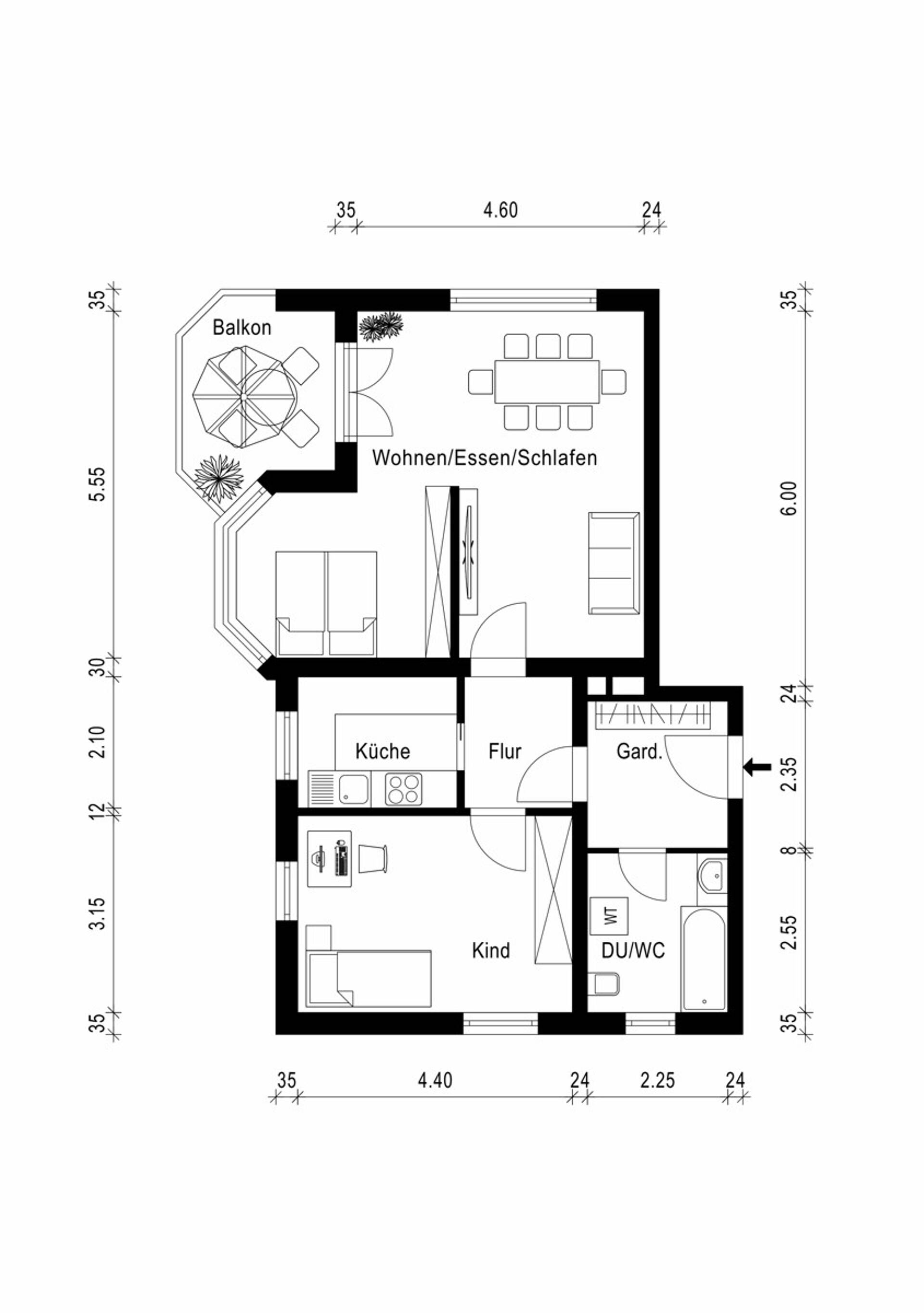Etagenwohnung in 86956 Schongau mit 66 m² kaufen